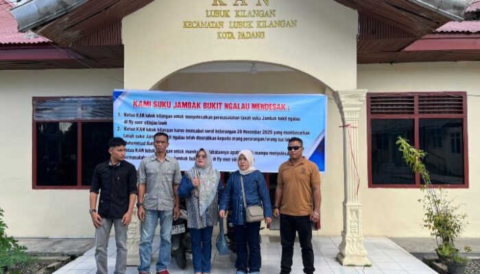Kaum Suku Jambak Bukit Ngalau Protes KAN Lubuk Kilangan Terkait Sengketa Tanah Fly Over Sitinjau Lauik