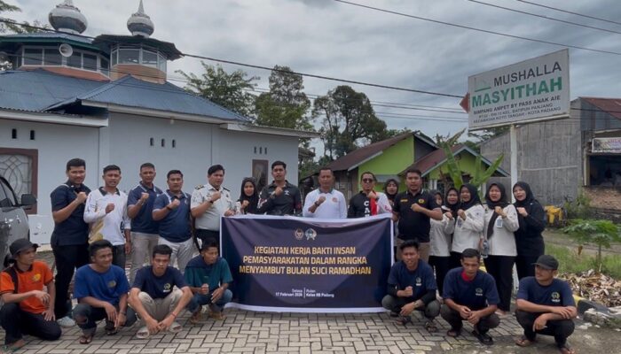 Sambut Bulan Suci Ramadhan , Rutan Kelas IIB Padang Gelar Kerja Bakti Insan Pemasyarakatan di Musala Masyithah