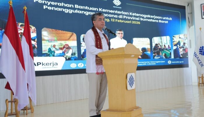 Kemnaker Salurkan Rp30,3 Miliar, Dorong Pemulihan Kerja Pascabencana di Sumbar